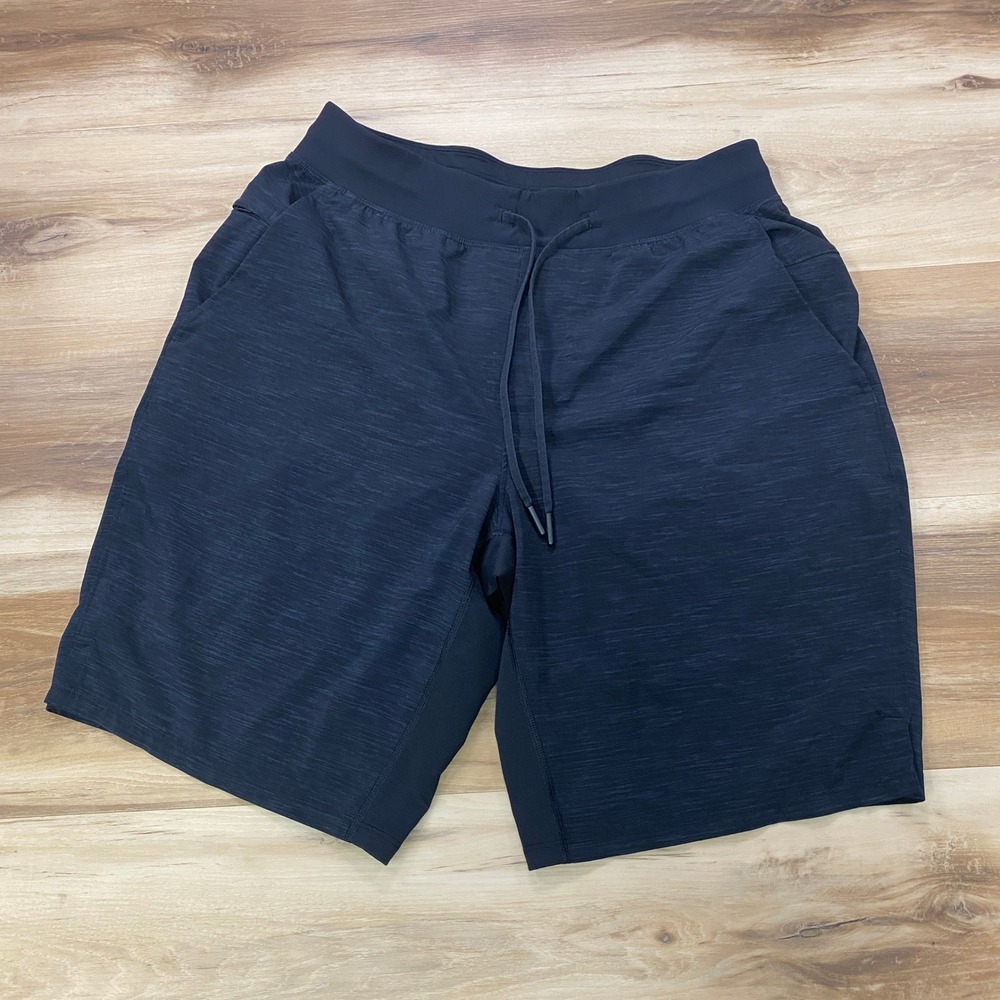 Lululemon Athletic Shorts T.H.E Lined. Medium Space Dyed Black Drawstring